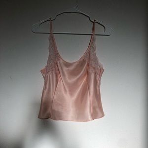 Blush Victoria’s Secret Lace & Satin Tank Top